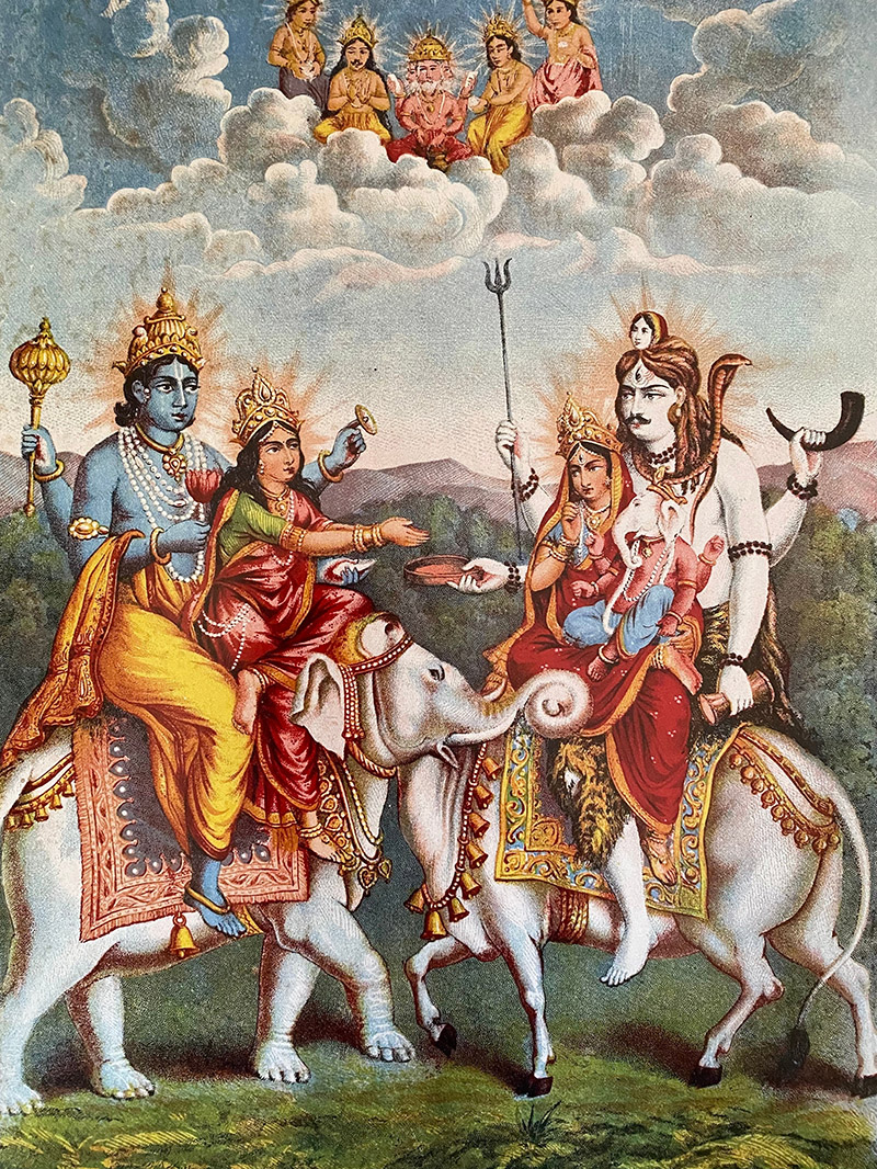 Hari-Hara-Milan Raja Ravi Varma poster Reprint | Interior Decor ...