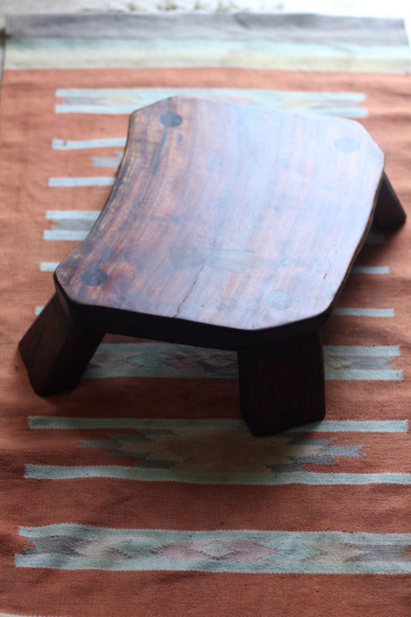 low seating wooden stool