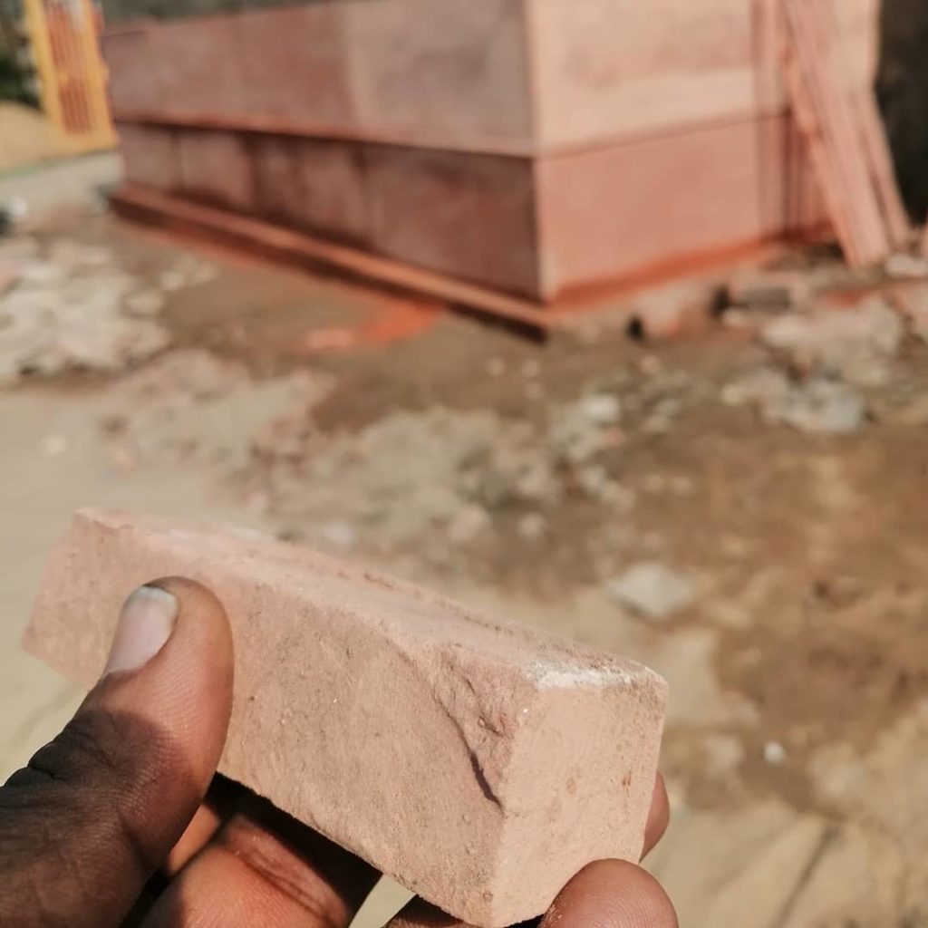 Sharpening stone from construction wastage