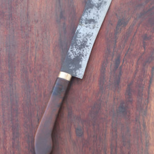 Utility kitchen knife brass bolster