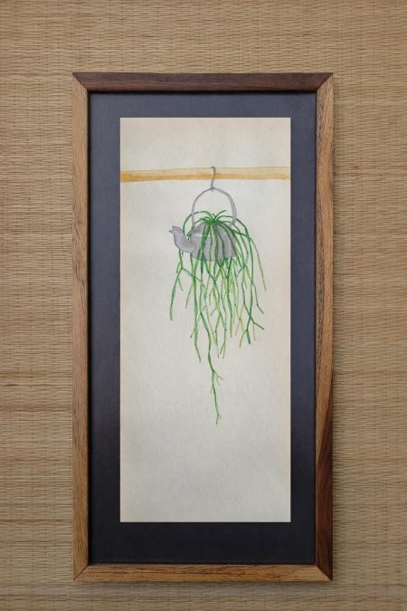 Cassia Quadrangularis Succulent Tea Kettle planter Airy handmade watercolor painting